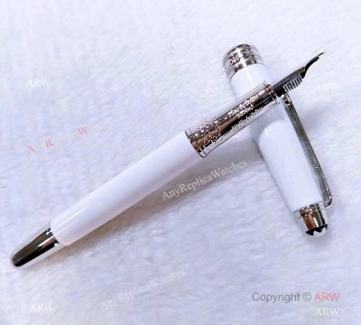 Buy Fake Mont Blanc Meisterstuck Solitaire Tribute White Fountain Pen